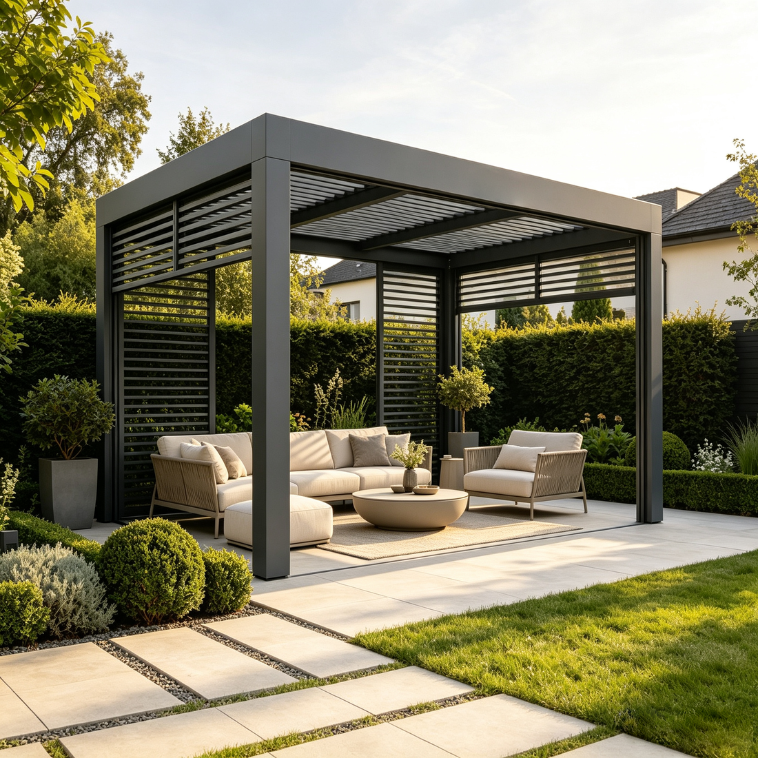 Create a Private Outdoor Living Space with Langels Aluminum Pavilions