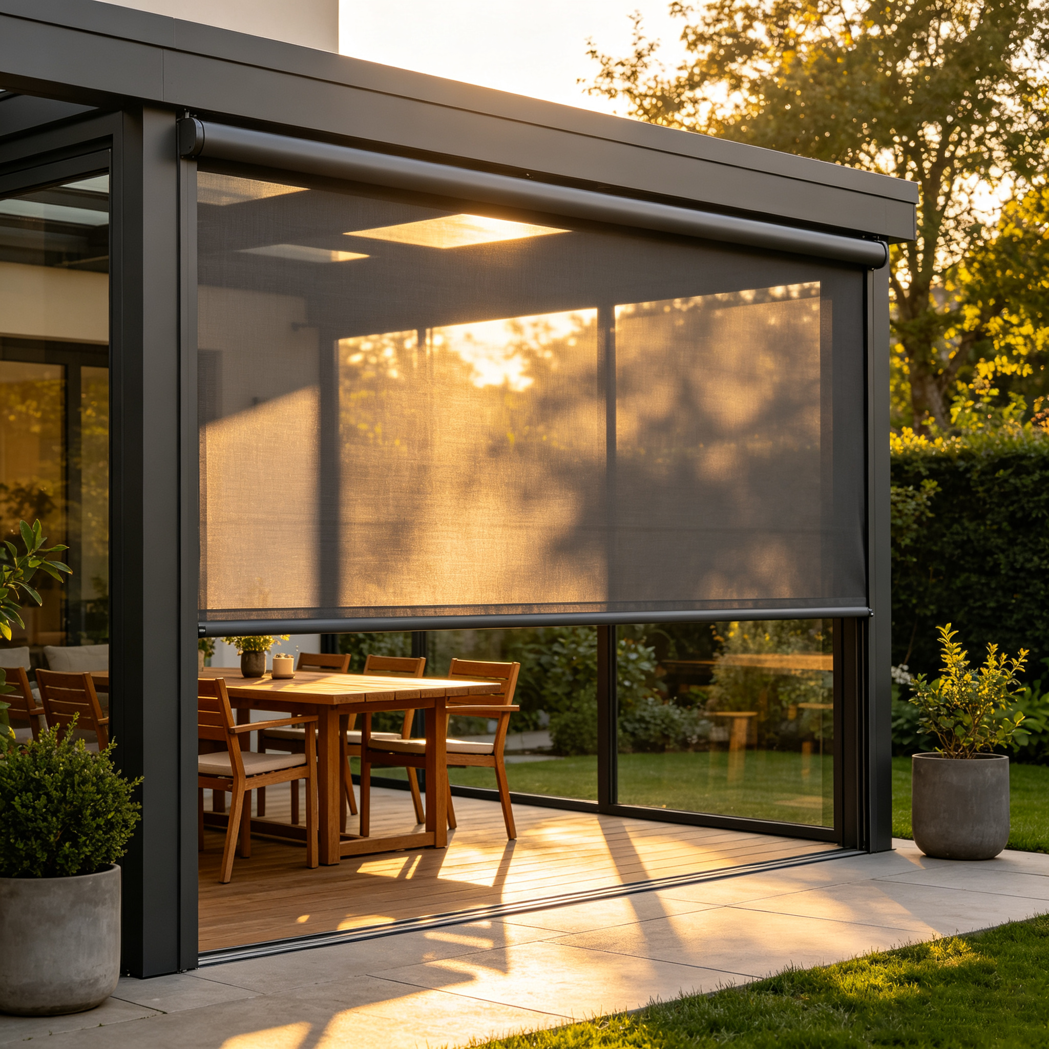 Motorized Outdoor Zip Screen